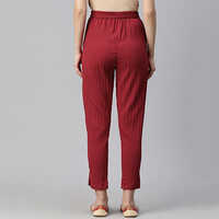 Polyester Fabric Red Womens Palazzo