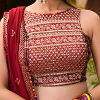 Satin Silk Fabric Multi color Lehenga Choli With Dupatta
