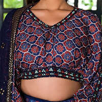 Satin Silk Fabric Blue Lehenga Choli With Dupatta