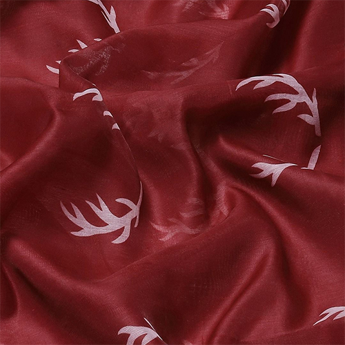 Silk Cotton Fabric Maroon Saree With Blouse Piece