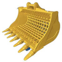 Yellow Excavator Earthmoving Bucket - Dimension (l*w*h): 3 Width  Meter (m)