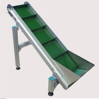 Inclined Cleated Belt Conveyor - Material: Mild Steel