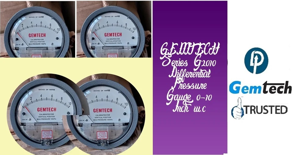 Wholesale In Delhi Gemtech Differential Pressure Gauges Range 60-0-60 Pascal