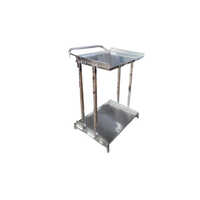 Hospital Ecg Machine Trolley - Color: Silver