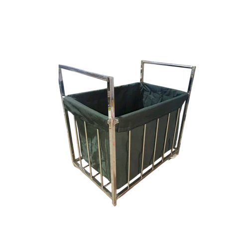 Hospital Linen Trolley - Color: Silver