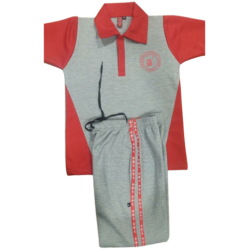 School Sports T-Shirt And Lower - Color: Grey
