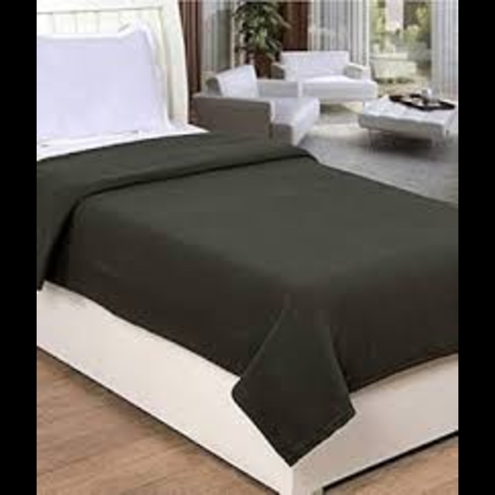 600 Gram Single Polar Fleece Plain Blanket - Color: Assorted Print