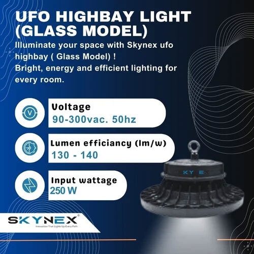 Skynex LED High Bay UFO Light 250 Watt ( GLASS MODEL)