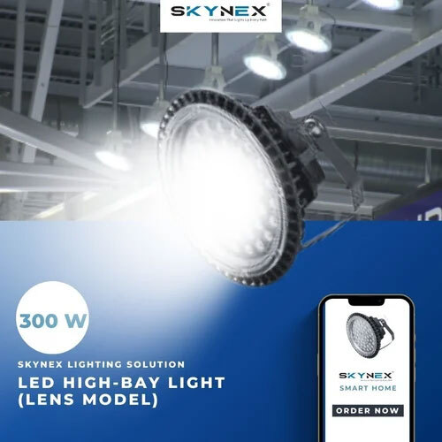 Skynex Led High Bay Light 300 Watt ( Lens Model) - Color: Black