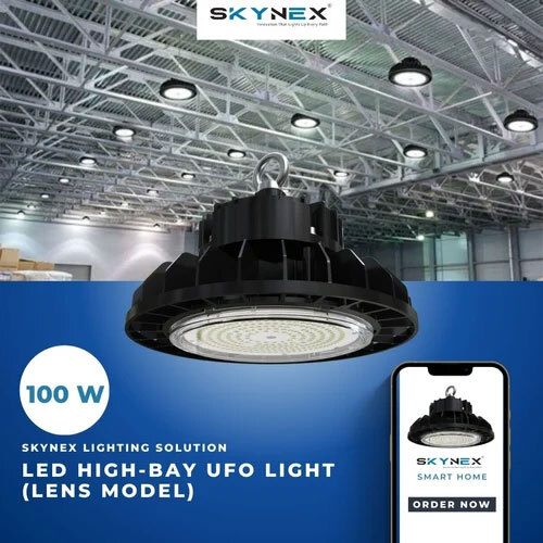 Led High Bay Ufo Light 100 Watt (Lens Model) - Color: Black