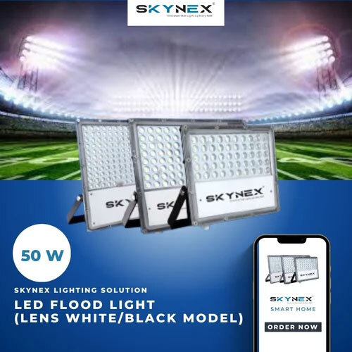 50w Led Flood Light (Lens White Model) - Color: Grey