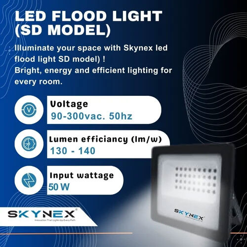 50w Led Flood Light (Sd Model) - Color: Black