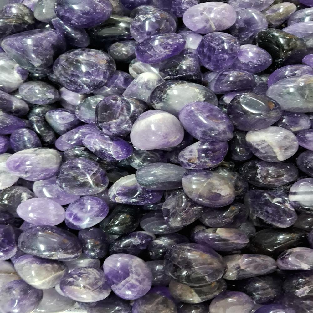 Ametyst Crystal Tumble Stone - Color: Purple