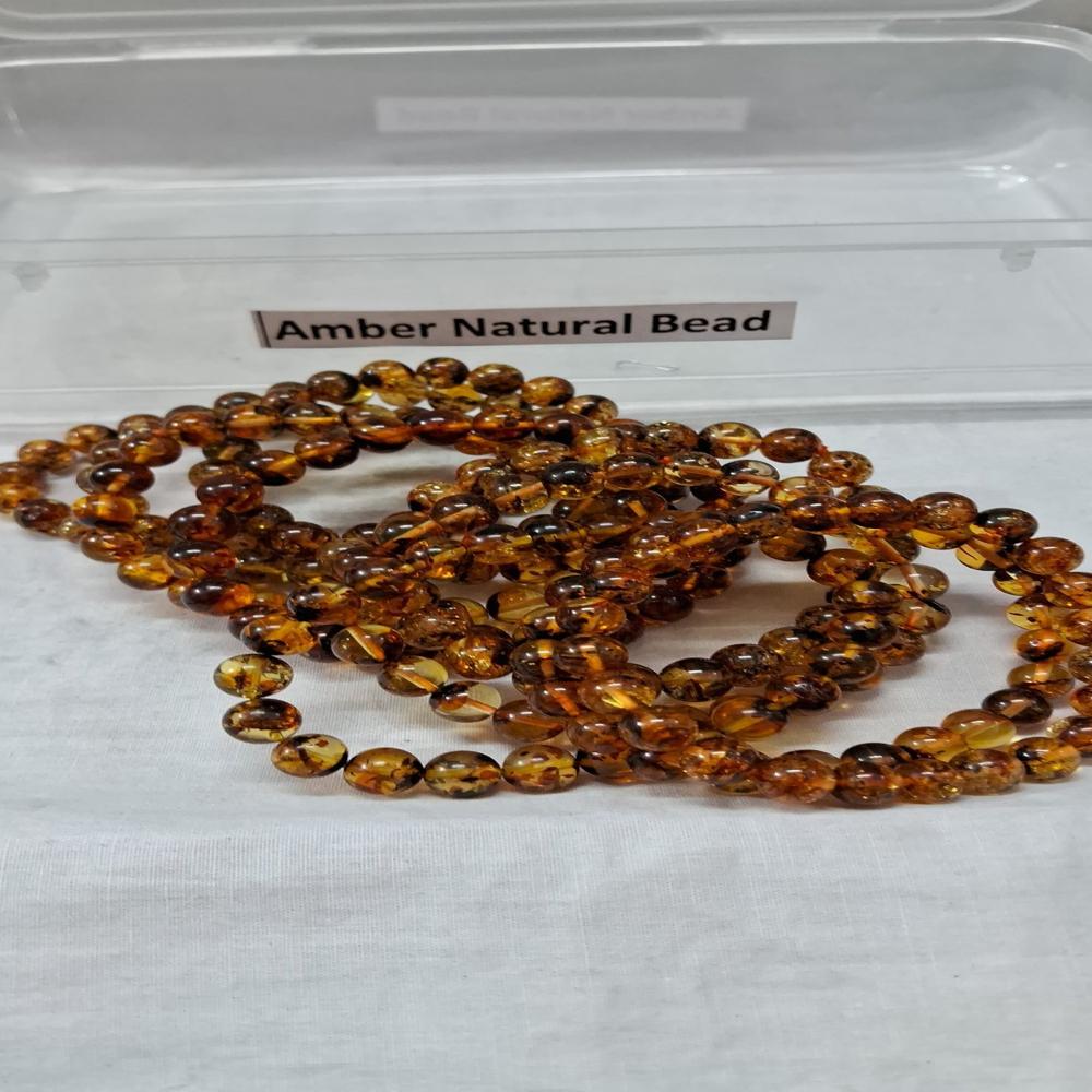 Amber Natural Crystal Beads - Color: Brown