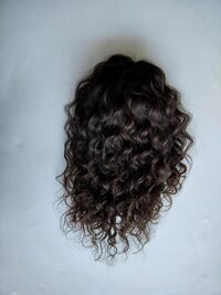 100% Orignal Natural Currly Front Lace Human Hair Wig - Feature: Tangle And Shedding Free