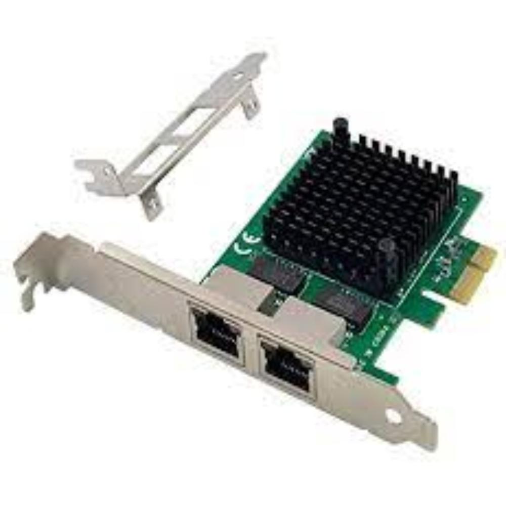 Dual Port 2.5G Pcie Network Adapter Intel I225-V Server & Workstation Nic Card Rj45 Ethernet - Warranty: 1 Month