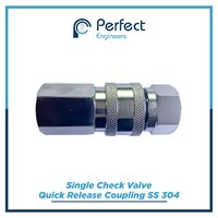 Brass Single Check Valve Quick Release Coupling