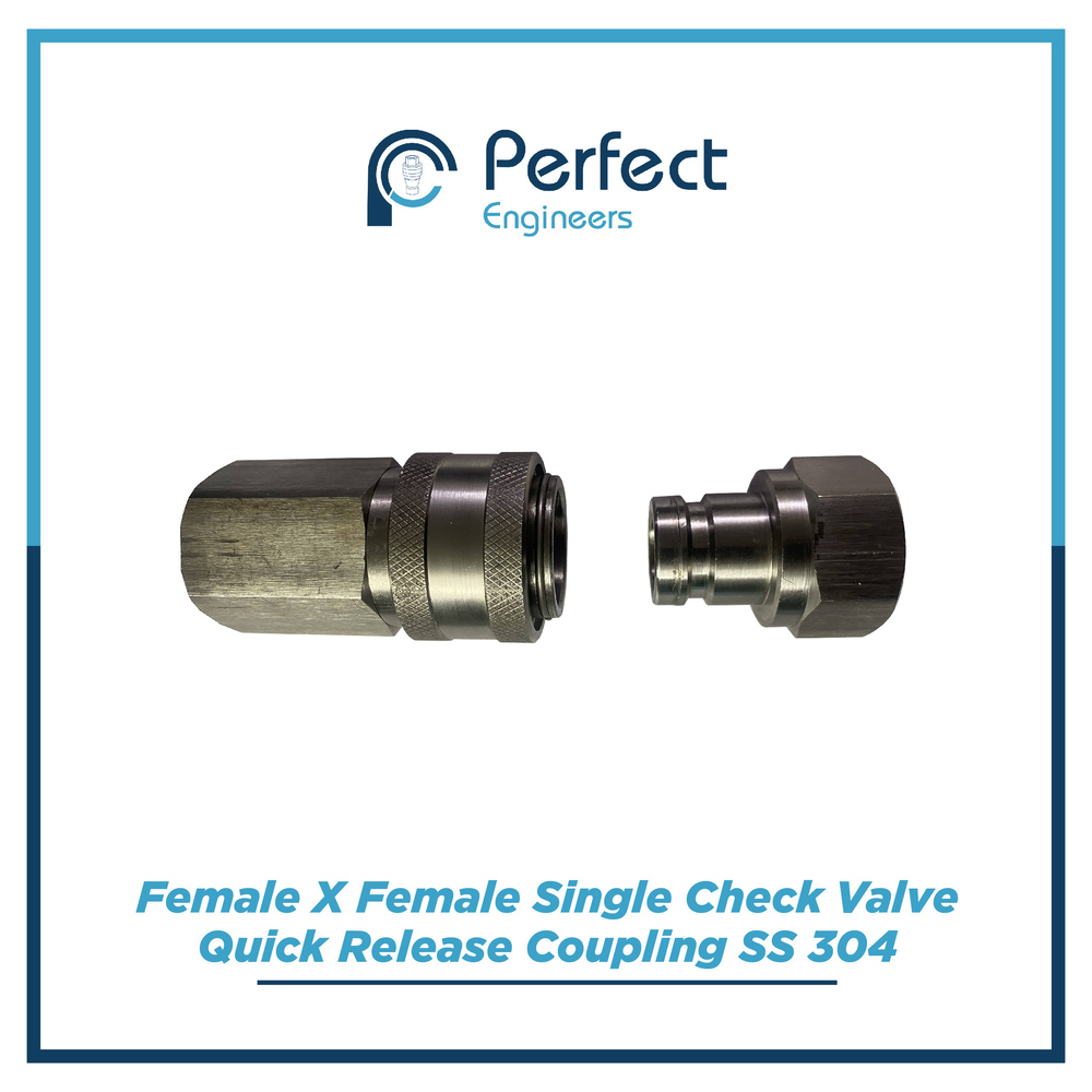 Brass Single Check Valve Quick Release Coupling - Application: A C Heavy Pumps A C Industrial Process