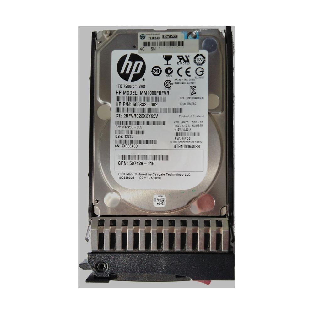 Hp Enterprise Sas/sata Server Hard Disk Drive - 600gb / 1tb / 4tb / 6tb - Power Consumption: 6w 12w (Typical