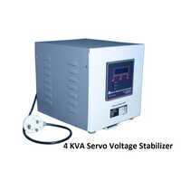 Servo Voltage Stabilizer - 4 Kva , 50 Hertz Frequency, Single Phase, 220 Volt Input | Automatic Control System, Compact Design, Overload Protection, Short Circuit Defense, Digital Display