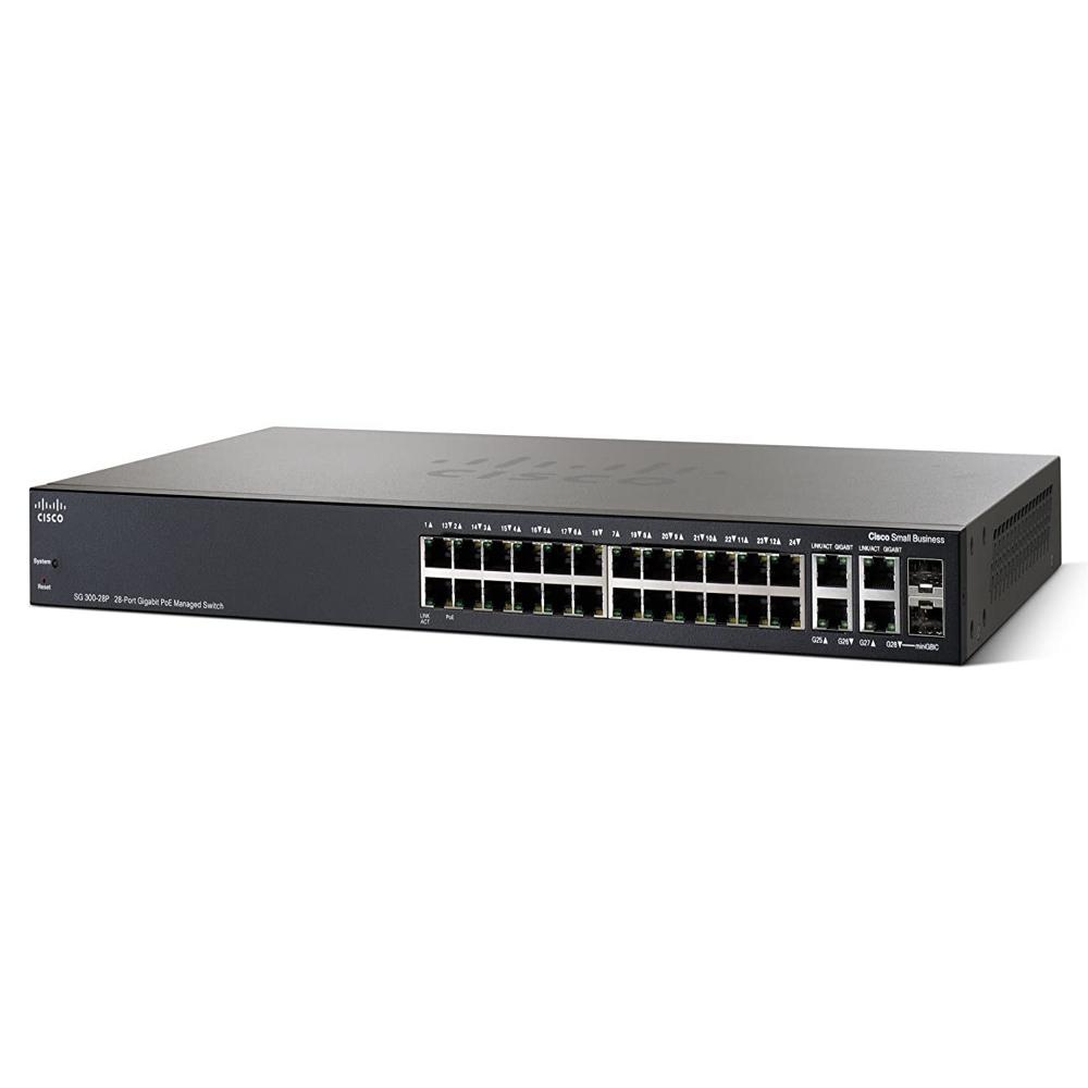 Cisco Managed Switch SG300-28P 28-Port Gigabit PoE