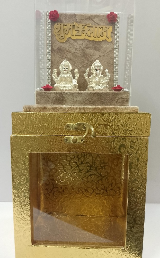 Laxmi Ganesh silver plated murti