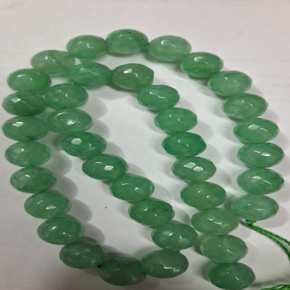 Aventurine Green Faceted Crystal Beads - Shape: Round