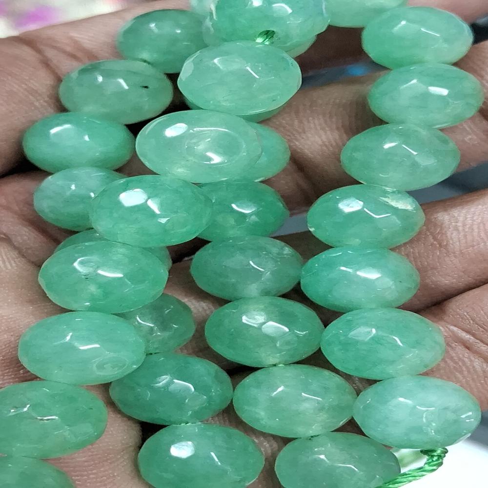 Aventurine Green Faceted Crystal Beads