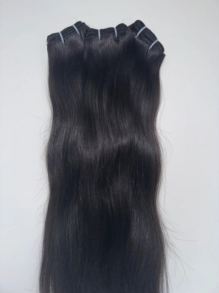 Indian Virgin human hair bundles Natural Color straight Temple Remy Weft Hair Bundles