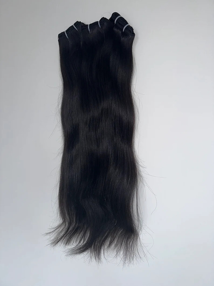 Indian Virgin human hair bundles Natural Color straight Temple Remy Weft Hair Bundles