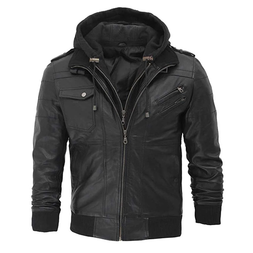 Customized Cotton Men Jacket - Color: Black
