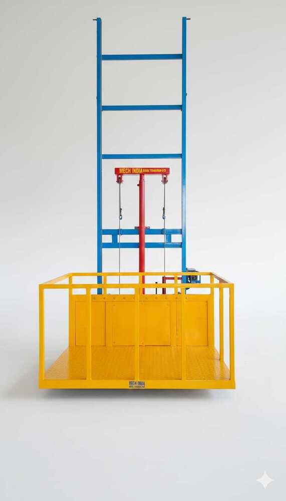 Hydraulic Goods Lift - Iron, 1 Tonne Capacity, 10 ft Max. Lifting Height | Hydraulic Drive, 380-420 Volt Power Supply, Electric Operation