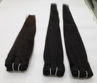 Indian Unprocessed Natural Straight Human Hair Extensions Remy Weft Hair Bundles - Design: N/a