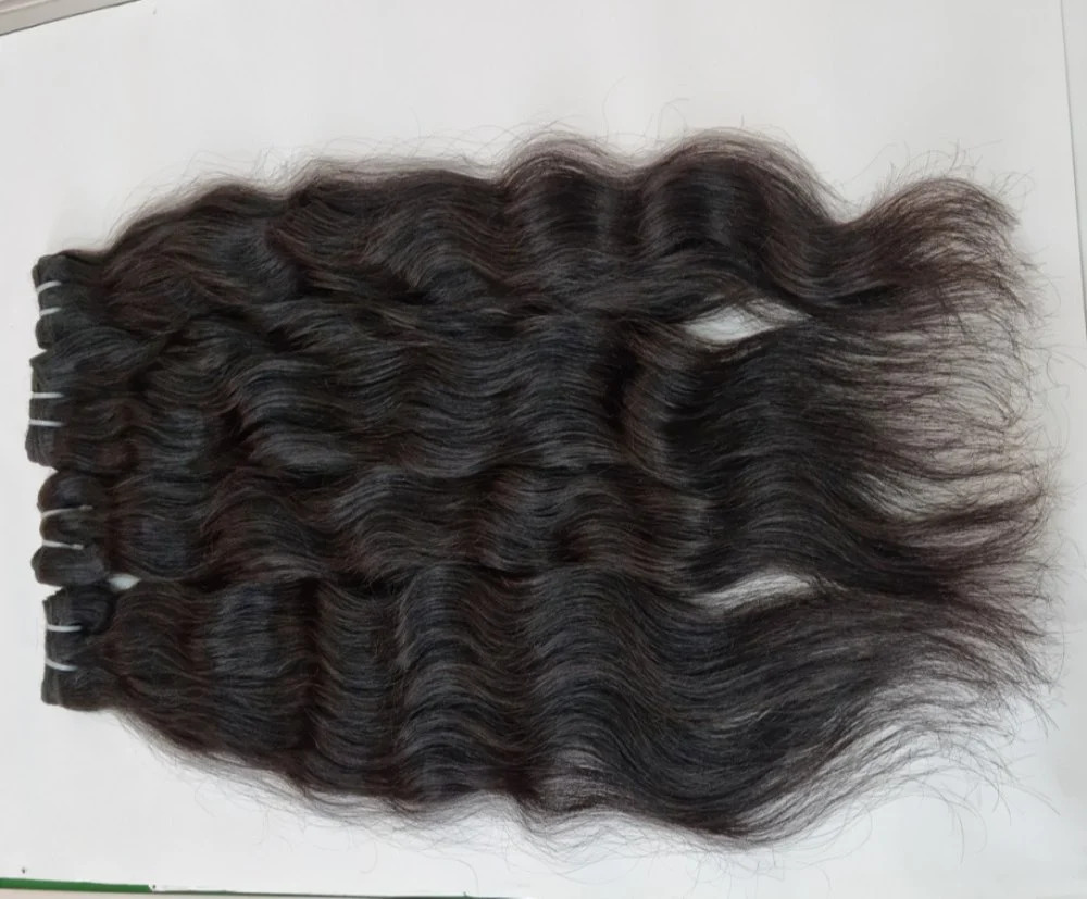 Indian Unprocessed Natural Straight Human Hair Extensions Remy Weft hair Bundles
