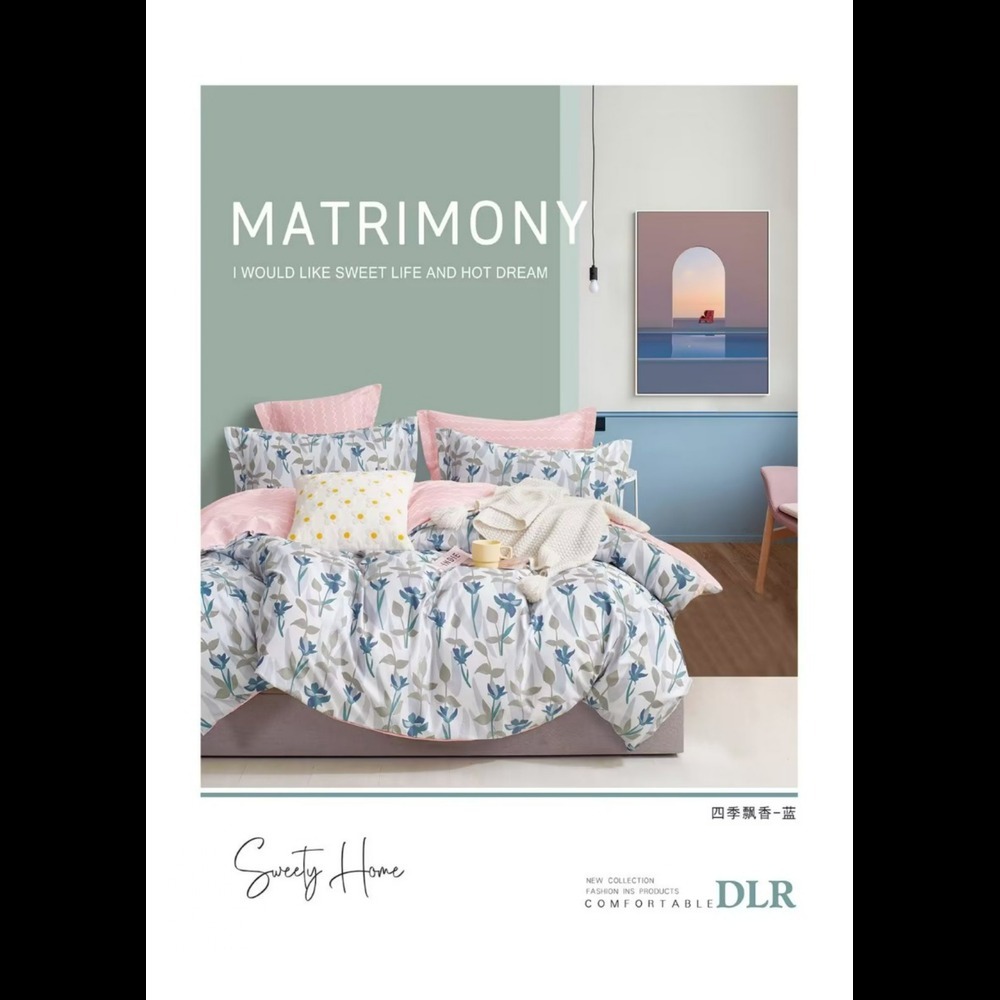 Celeste King Size Printed Bedsheet - Design Type: Minimalist