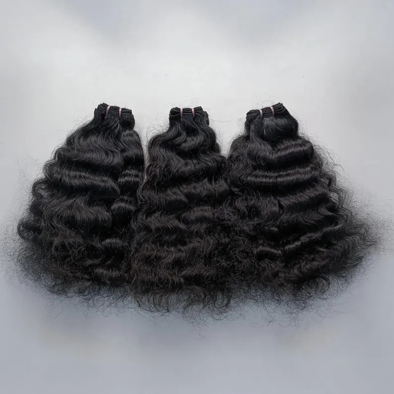Virgin Indian Hair Extensions Curly Natural Black Hair, Perfect For All Hair Styles Made With 100% Human Hair Single Donor Hair
