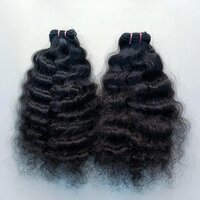 Virgin Indian Hair Extensions Curly Natural Black Hair, Perfect For All Hair Styles Made With 100% Human Hair Single Donor Hair