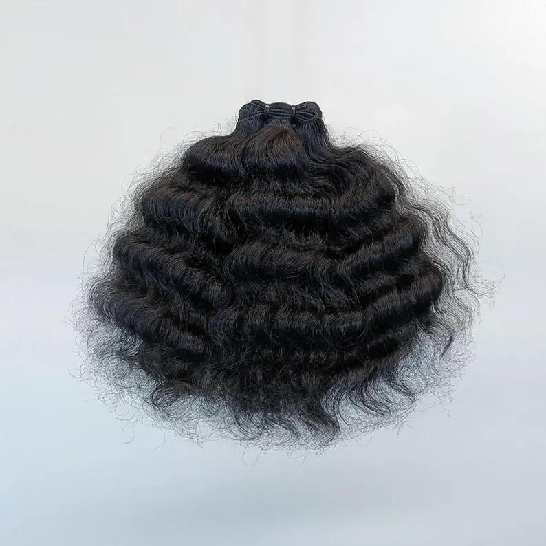 Virgin Indian Hair Extensions Curly Natural Black Hair, Perfect For All Hair Styles Made With 100% Human Hair Single Donor Hair
