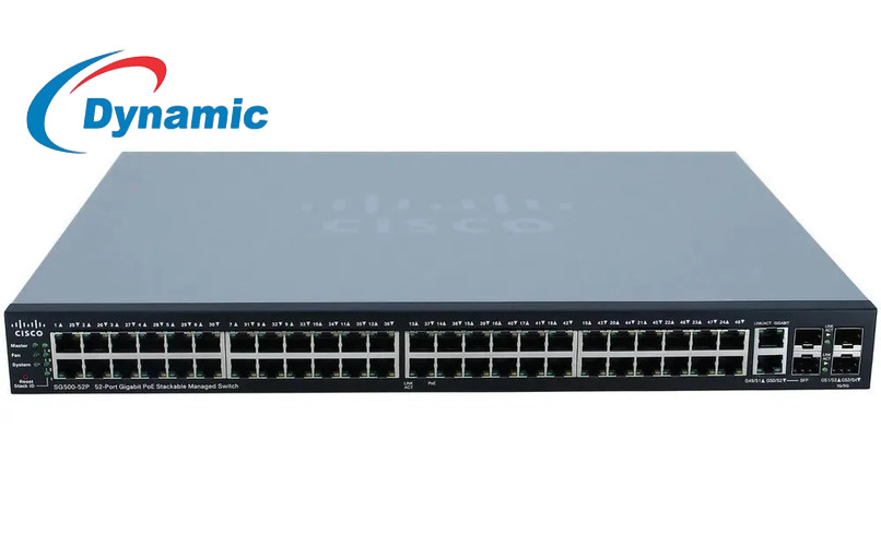Cisco Sg500-52P 52 Port Gigabit Poe Stackable Managed Switch - Frequency: 50 Hertz (Hz)