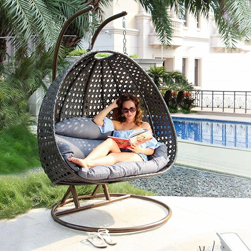 Wicker Swing Double Seater - Application: Garden