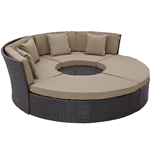 Wicker D Bed - Color: Black