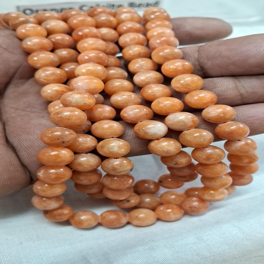 Calcite Orange Crystal Beads