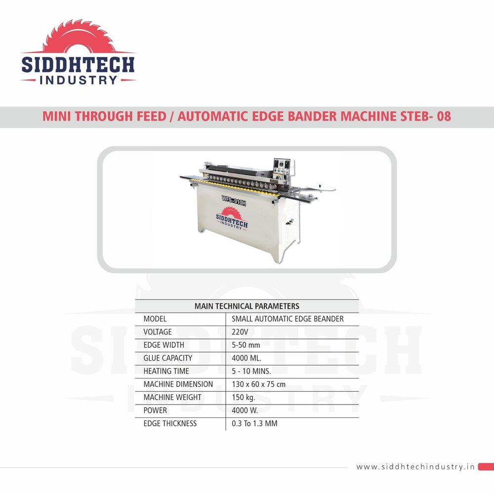Small Automatic Edge Bander Machine - Color: White