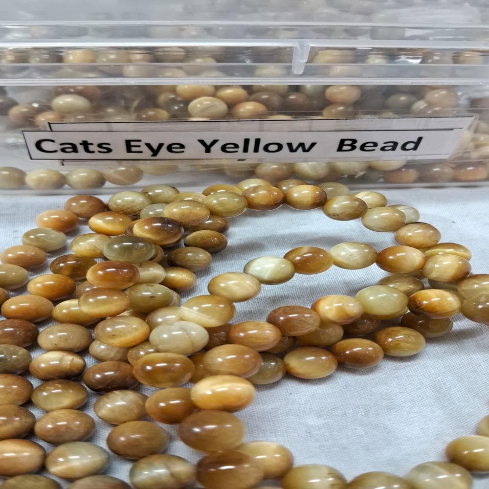 Cats Eye Yellow Crystal beads