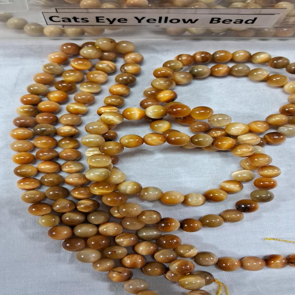 Cats Eye Yellow Crystal beads