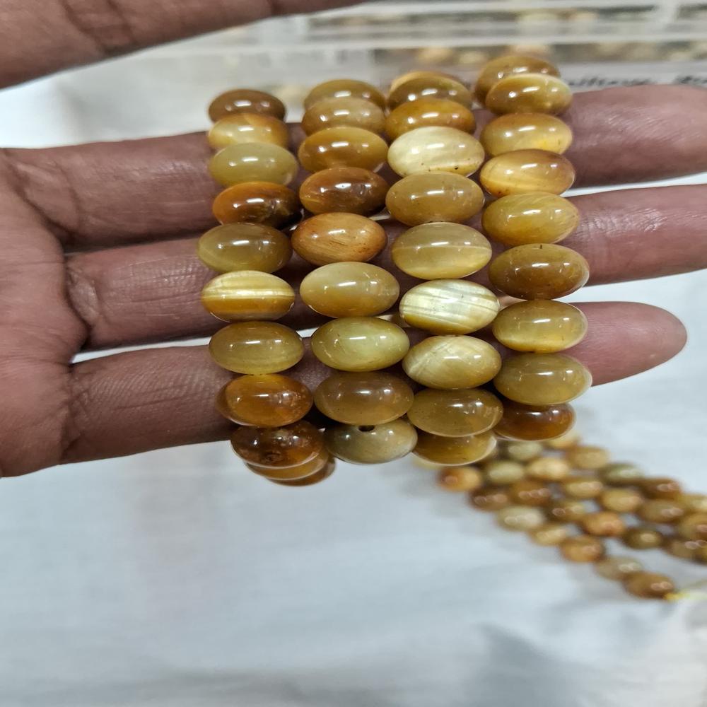 Cats Eye Yellow Crystal beads