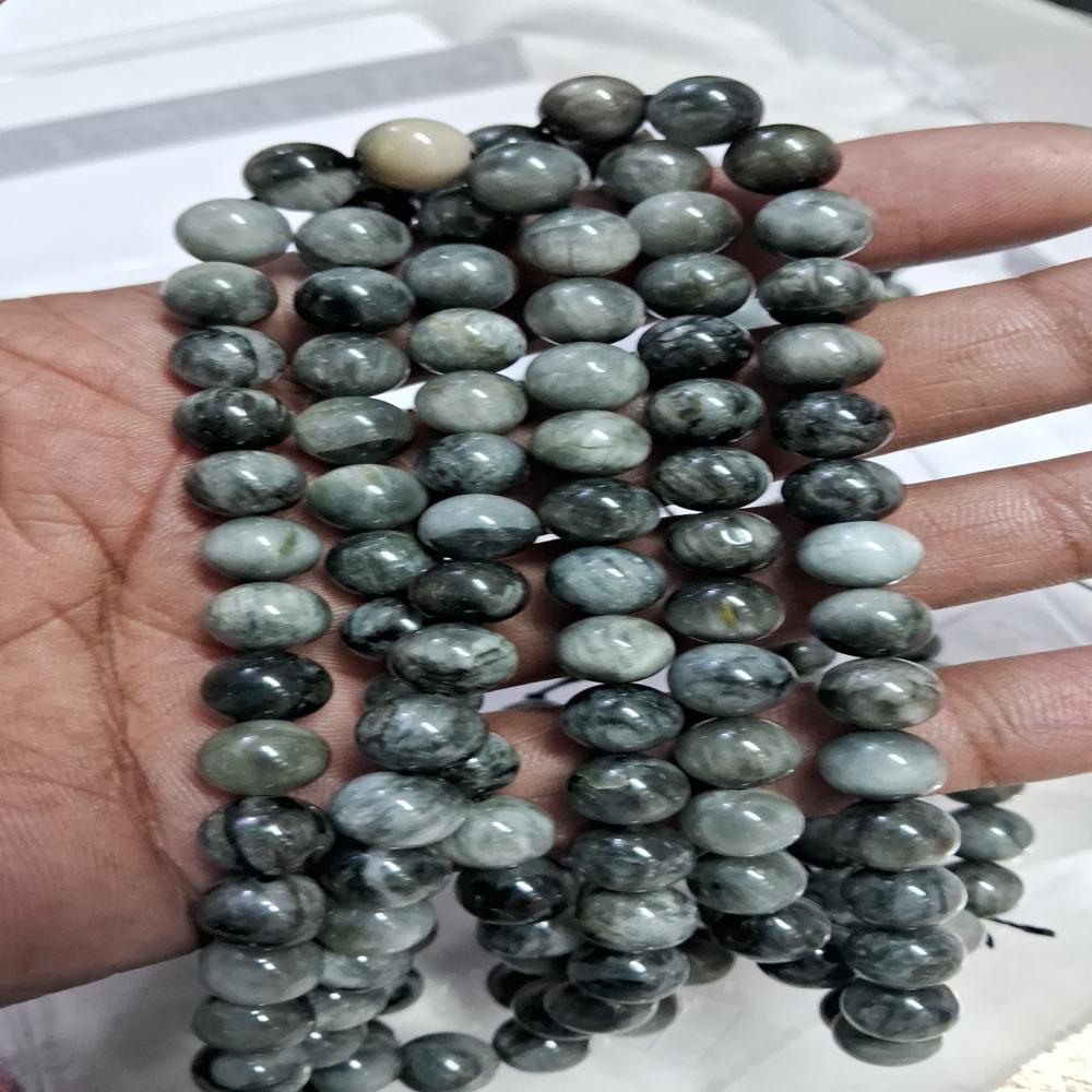 Cats Eye Black Natural Crystal Beads