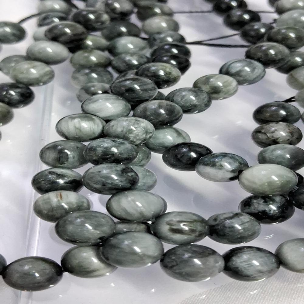 Cats Eye Black Natural Crystal Beads