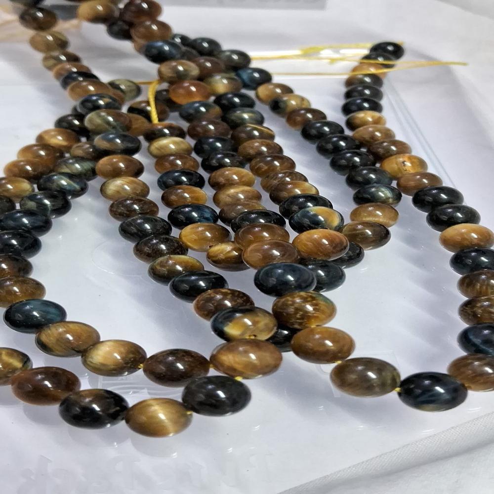 Cats Eye Yellow And Black Crystal Beads