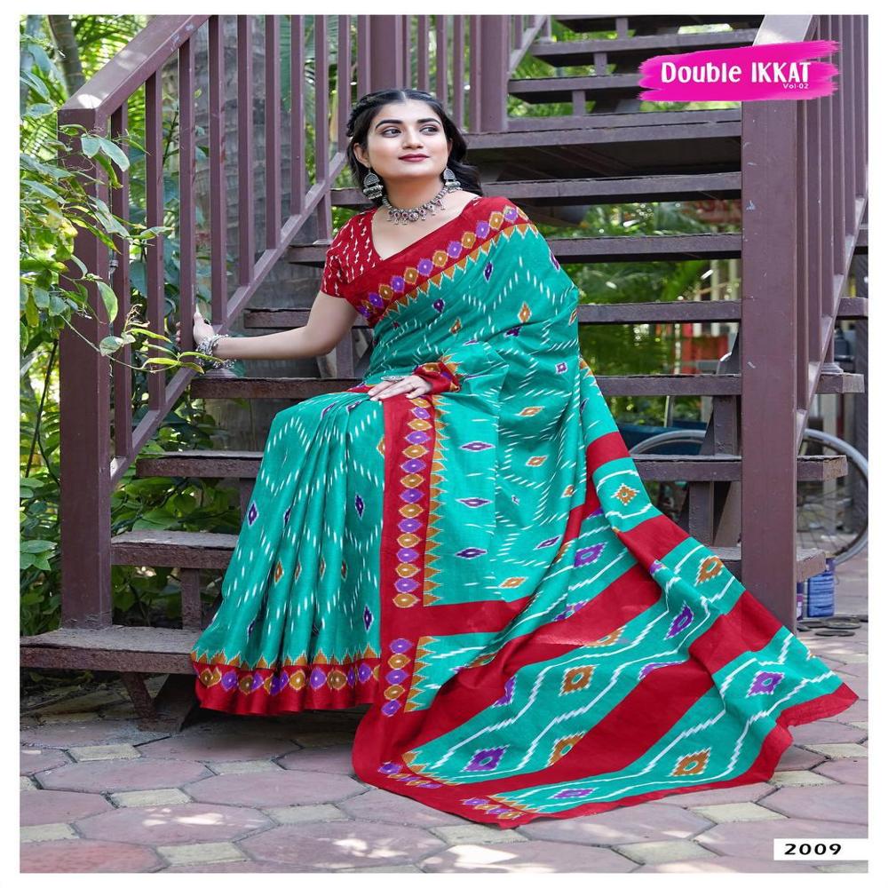 Mulmul Cotton Saree - Bust Size: 40 Inch (In)